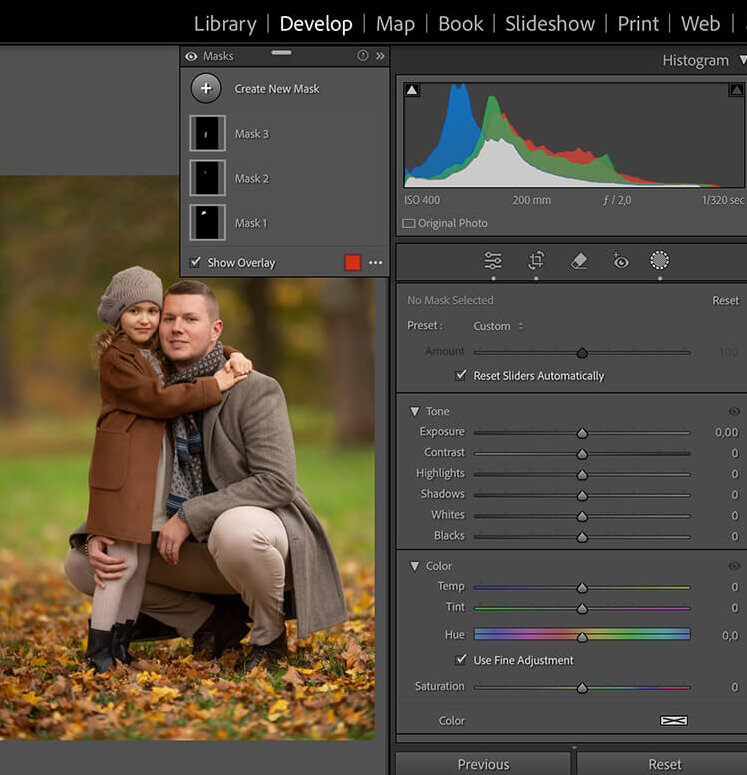Color Changes in lightroom