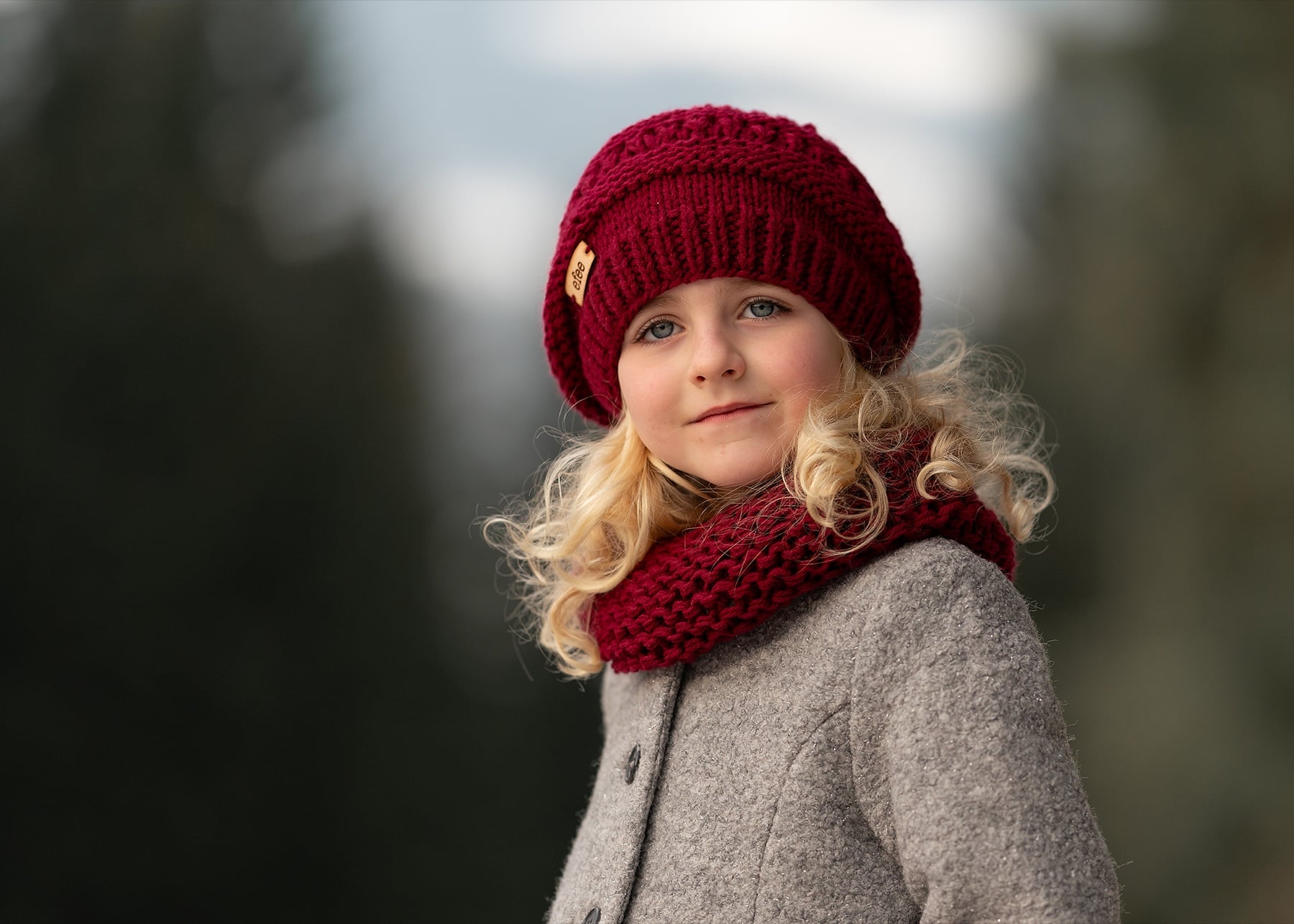 Natural light winter child portrait, straight out of camera